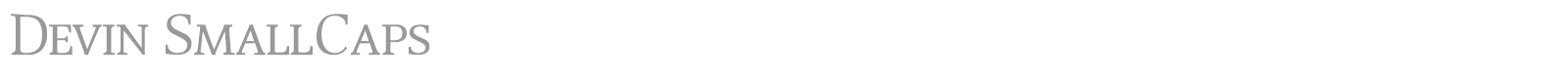 Devin SmallCaps font preview